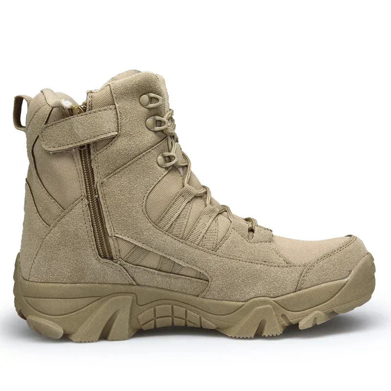 2024 Fashion Men's Desert Combat Boots Outdoor Leather Hiking Shoes Men Hunting Work Safty Boots Men's Short Boots ankle boots