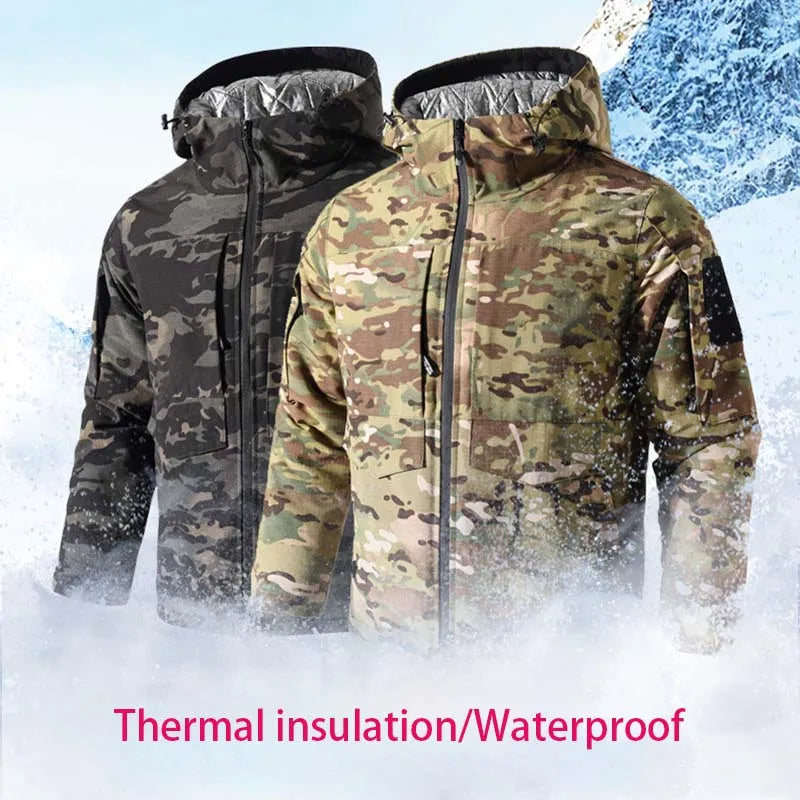 M65 Winter Parkas Men Tactical Jackets –30℃ Camo Heating Military Jacket Warm Hooded Hunting Coats Windbreaker Multicam Thermal