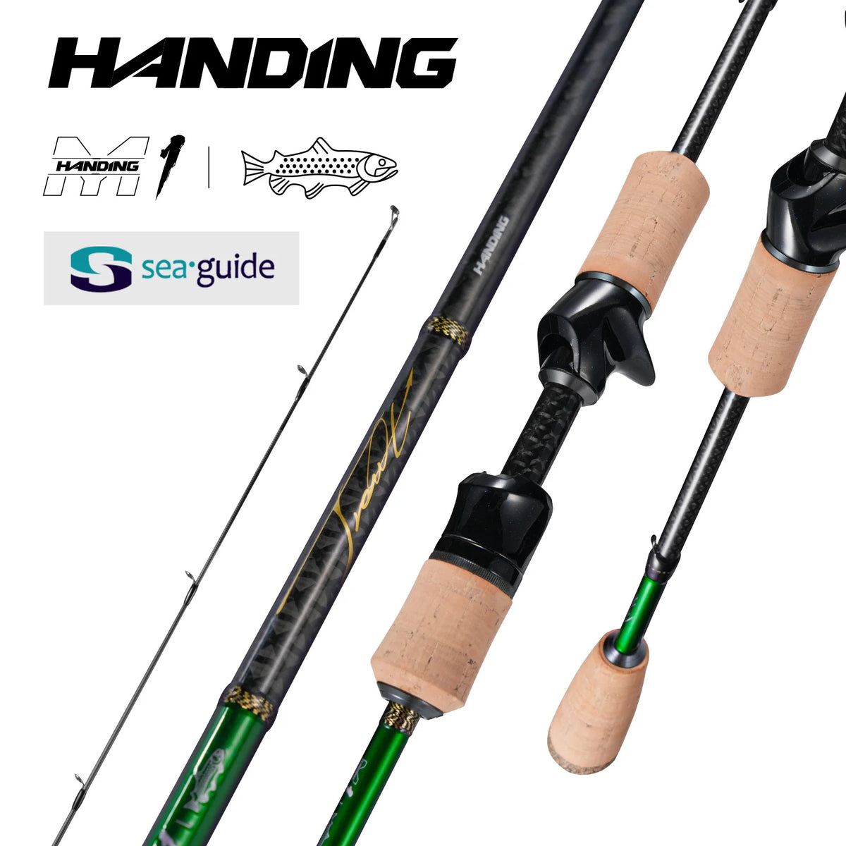 HANDING M1 Trout Fishing Rod Designed for Wide Length BFS Rod Trout Fishing 2A Cork Handle 30Ton Carbon Fiber Fast Action UL/L