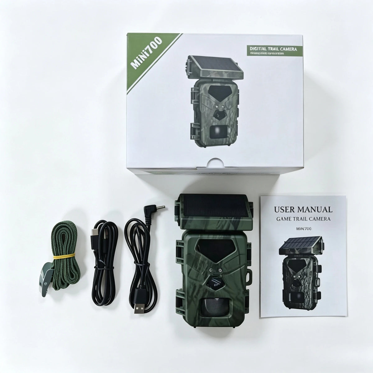 Suntekcam Mini Solar Trail Camera, 20MP 1080P Night Vision IP65 Waterproof, 0.5s Trigger Deer Scouting Wildlife Monitoring